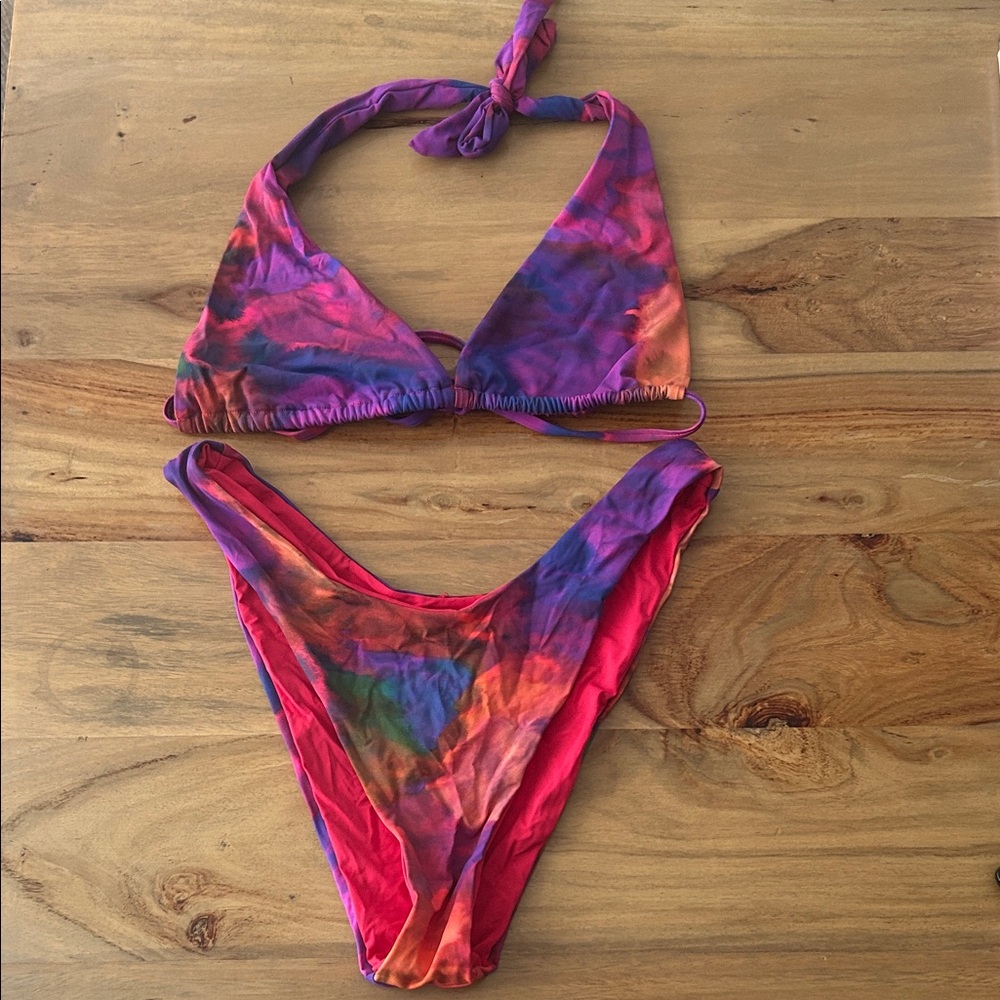 Dynamite Multicolor Tie-Dye Bikini